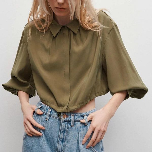 women's blouses & shirts 2021 fashion women summer oversized army green loose short lady 100% cotton long sleeve turn-down button, White
women's blouses & shirts 2021 fashion women summer oversized army green loose short lady 100% cotton long sleeve turn-down button, White