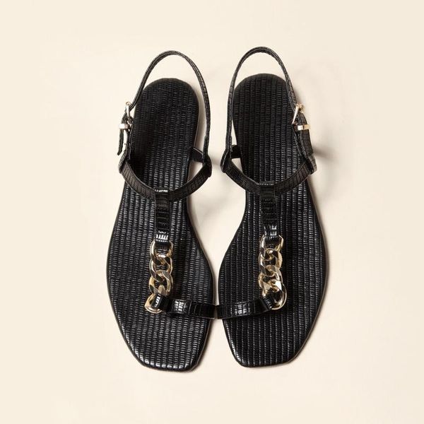 sandals women's flat sandal 2021 chain creative set big toe open web celebrity style comfortable for women, Black
sandals women's flat sandal 2021 chain creative set big toe open web celebrity style comfortable for women, Black