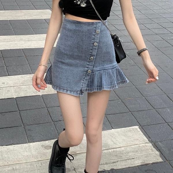 skirts harajuku punk denim mini pleated skirt ladies summer high waist jeans shorts women ruffles fashion korean2021the, Black
skirts harajuku punk denim mini pleated skirt ladies summer high waist jeans shorts women ruffles fashion korean2021the, Black