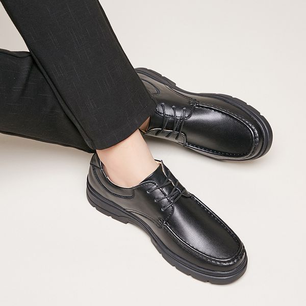 spring and summer busins drs casual sho men's leather low lace up fashion single, Black
spring and summer busins drs casual sho men's leather low lace up fashion single, Black