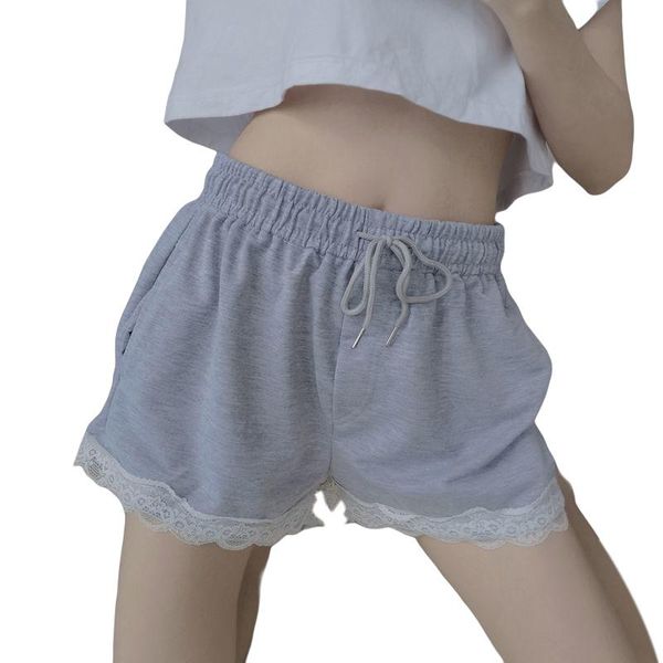women's shorts summer women casual sweet lace loose breathable up solid color short pants, White;black
women's shorts summer women casual sweet lace loose breathable up solid color short pants, White;black