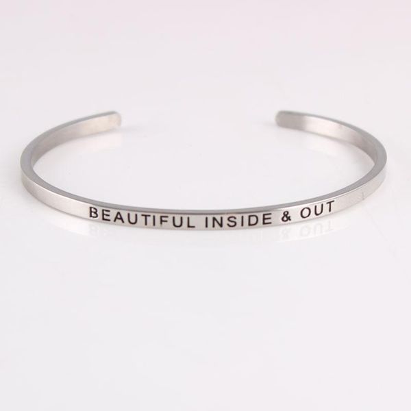bangle inspirational open hand imprint beautiful inside & out stainless steel love bracelets bangles for women, Black
bangle inspirational open hand imprint beautiful inside & out stainless steel love bracelets bangles for women, Black