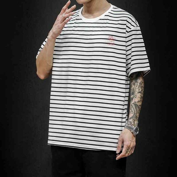 2020 black wall summer men's casual stripe short sleeve t-shirt fashion t3145, White;black
2020 black wall summer men's casual stripe short sleeve t-shirt fashion t3145, White;black