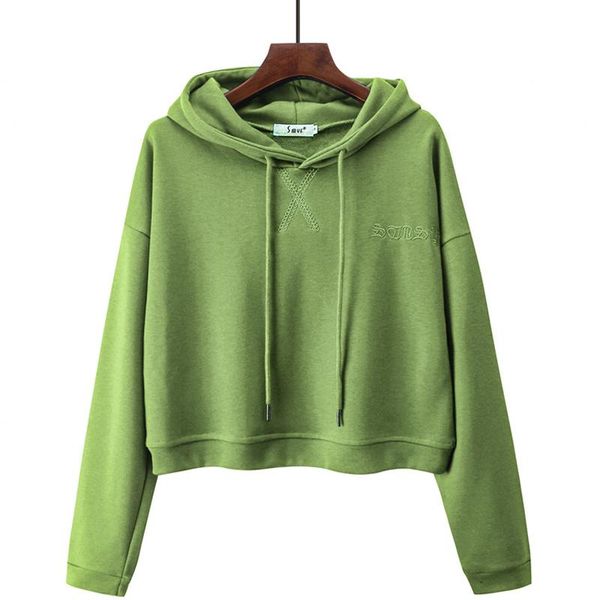 women's hoodies & sweatshirts women fashion loose hooded fleece short embroidery letters solid color knitted autumn coat 8 colors, Black
women's hoodies & sweatshirts women fashion loose hooded fleece short embroidery letters solid color knitted autumn coat 8 colors, Black