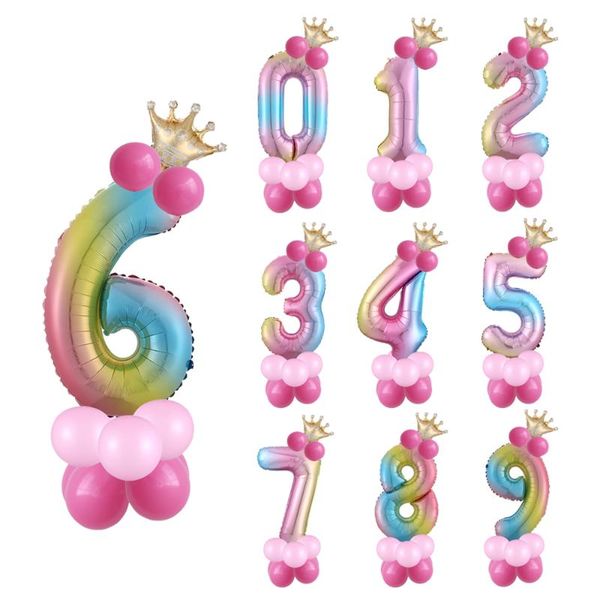 party decoration 1 set birthday balloons number foil rainbow color kids 1st decorations happy globos
party decoration 1 set birthday balloons number foil rainbow color kids 1st decorations happy globos