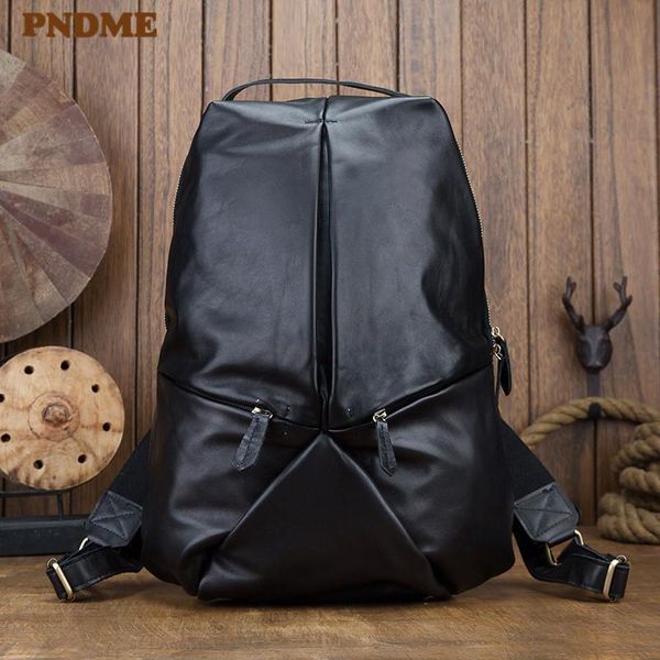 backpack pndme casual simple layer cowhide black men's fashion designer handmade genuine leather bagpack lapbookbag 2021
backpack pndme casual simple layer cowhide black men's fashion designer handmade genuine leather bagpack lapbookbag 2021