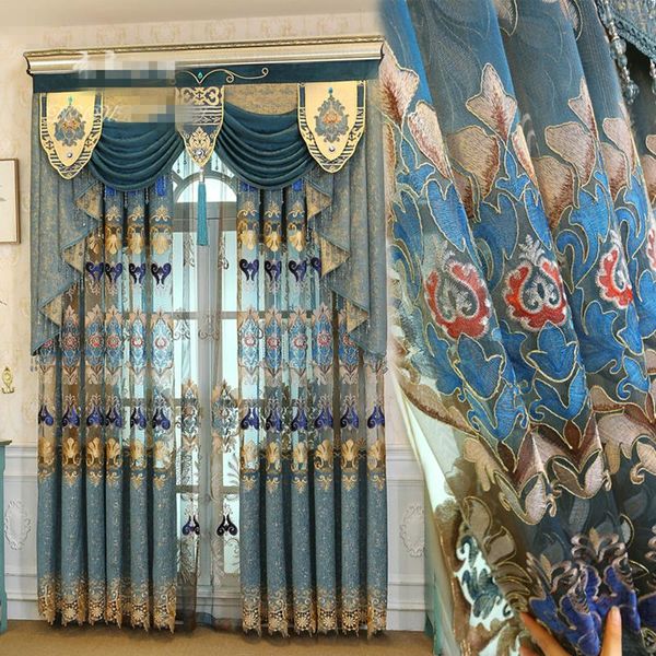 curtain & drapes custom curtains european luxury upscale noble chenille hollow embroidery cloth blackout tulle valance n272
curtain & drapes custom curtains european luxury upscale noble chenille hollow embroidery cloth blackout tulle valance n272