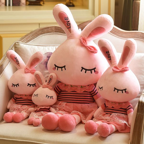 girl gift large pink princess long leg rabbit plush toy lover doll