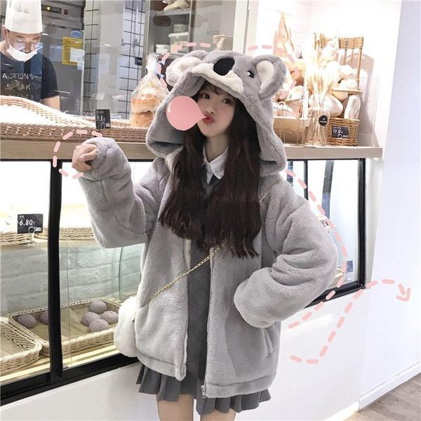 women's hoodies & sweatshirts women cute plush thick warm spring autumn jacket kawaii koala ears hooded lovely girl student furry jacke, Black
women's hoodies & sweatshirts women cute plush thick warm spring autumn jacket kawaii koala ears hooded lovely girl student furry jacke, Black