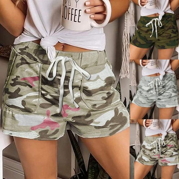 women's shorts summer fashion womens comfy camo-short loose bike drawstring elastic waist pockets casual fitness denim short femme, White;black
women's shorts summer fashion womens comfy camo-short loose bike drawstring elastic waist pockets casual fitness denim short femme, White;black