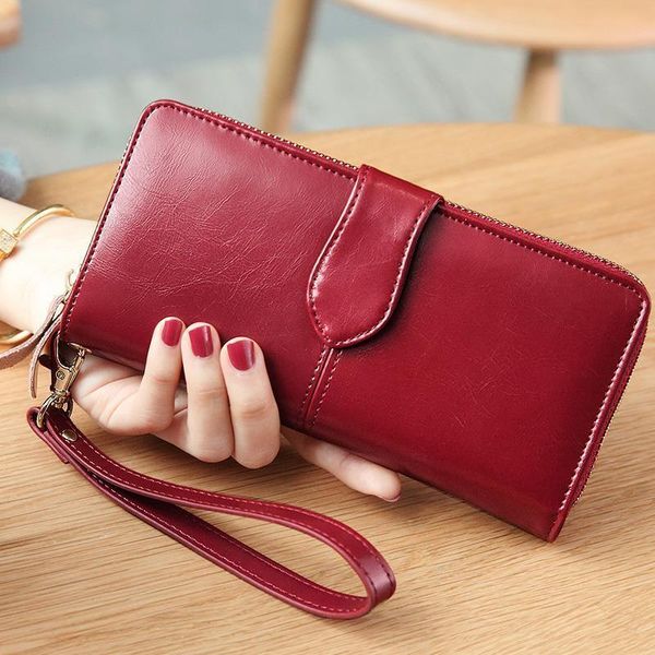 women wallet clutch brand coin purse leather female card holder long lady carteira feminina, Red;black
women wallet clutch brand coin purse leather female card holder long lady carteira feminina, Red;black