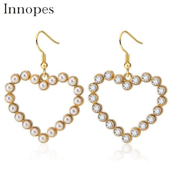 dangle & chandelier innopes simple gold color hollow love heart earring for women statement pearl fashion party wedding jewelry gift, Silver
dangle & chandelier innopes simple gold color hollow love heart earring for women statement pearl fashion party wedding jewelry gift, Silver