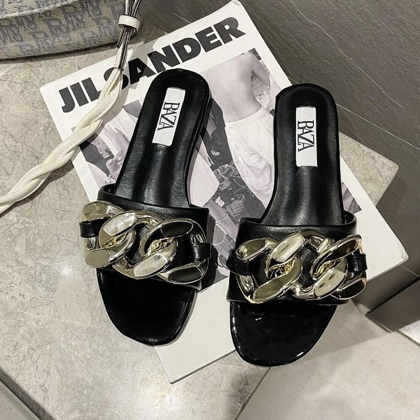 slippers women 2021 summer metal chain square head open toe flip flops female slides wild large size outdoor casual, Black
slippers women 2021 summer metal chain square head open toe flip flops female slides wild large size outdoor casual, Black