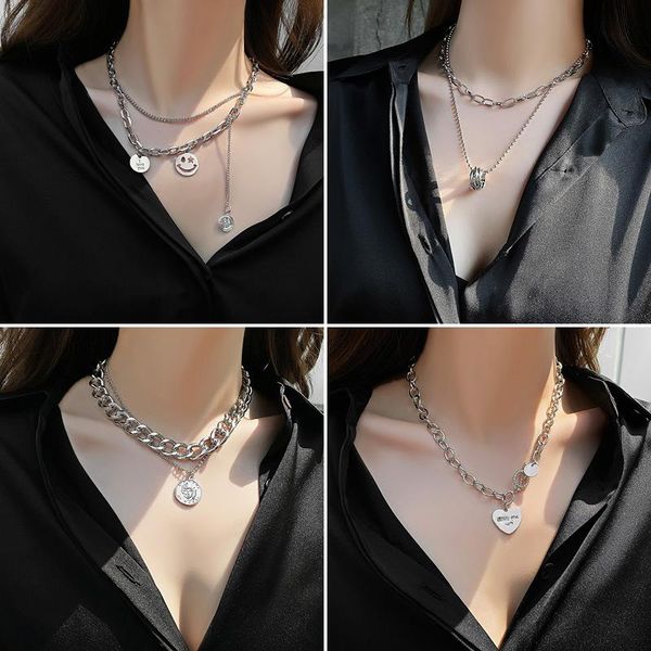 pendant necklaces 2021 fashion light luxury necklace design sense hip hop net red titanium steel clavicle chain ins wind, Silver
pendant necklaces 2021 fashion light luxury necklace design sense hip hop net red titanium steel clavicle chain ins wind, Silver