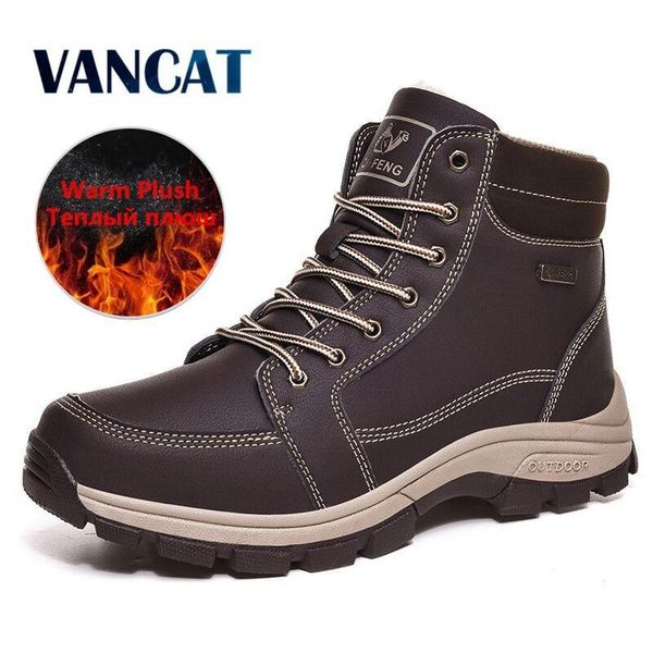 boots brand winter leather men plush warm snow outdoor non-slip hiking shoes sneakers size 39-48, Black
boots brand winter leather men plush warm snow outdoor non-slip hiking shoes sneakers size 39-48, Black