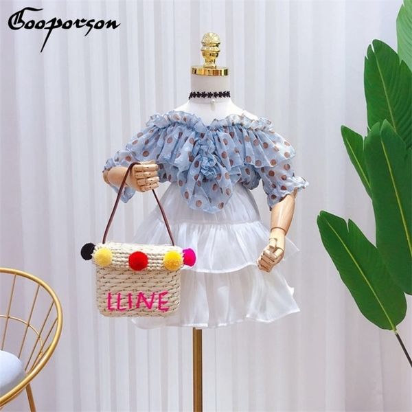 gooporson summer kids clothes chiffon dots lace short sleeve white skirt cute little girls clothing set fashion outfits 210715
gooporson summer kids clothes chiffon dots lace short sleeve white skirt cute little girls clothing set fashion outfits 210715