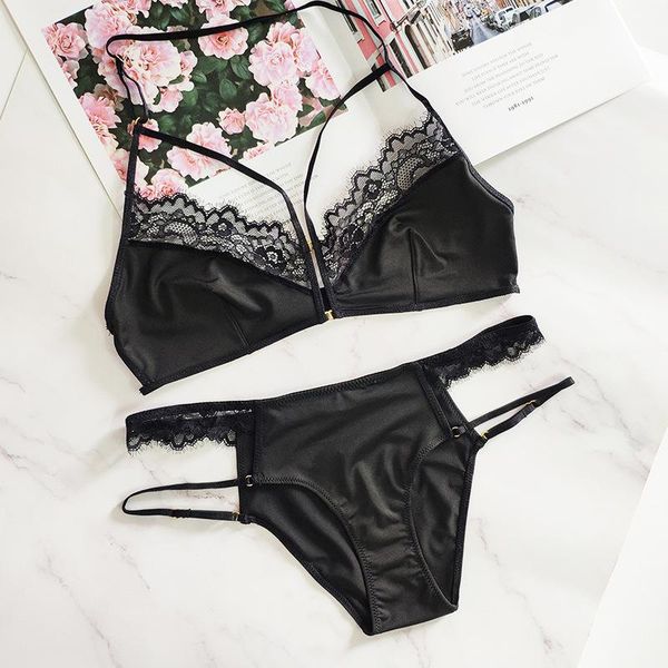 bras sets hollow women underwear lace ultra thin wire bra set fashion push up brassiere french halter bralette lingerie, Red;black
bras sets hollow women underwear lace ultra thin wire bra set fashion push up brassiere french halter bralette lingerie, Red;black