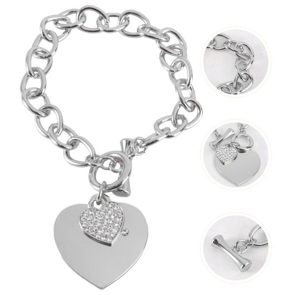 charm bracelets 1pc fashion heart pendant bracelet creative wrist chain decorative jewelry, Golden;silver
charm bracelets 1pc fashion heart pendant bracelet creative wrist chain decorative jewelry, Golden;silver