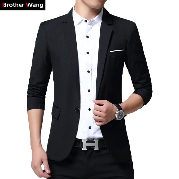 2021 autumn new men's black business suit classic style fashion casual blazer jacket male blue red brand clothes bu44, White;black
2021 autumn new men's black business suit classic style fashion casual blazer jacket male blue red brand clothes bu44, White;black