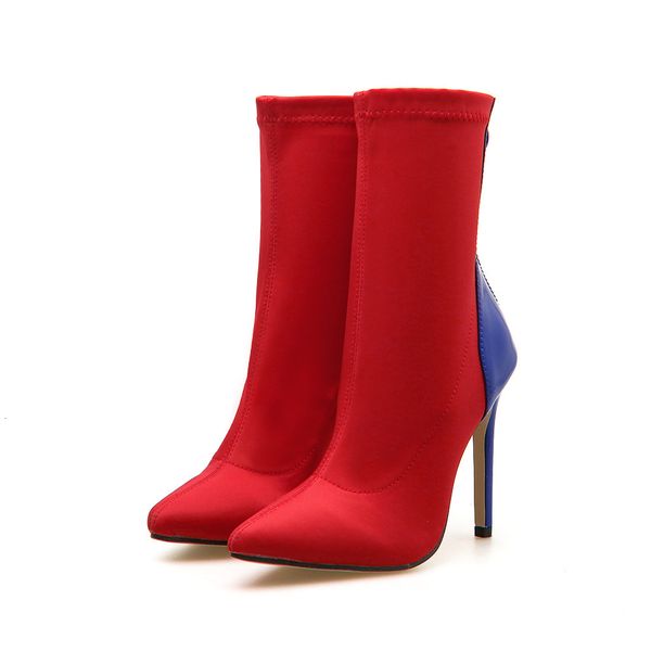 2021 new fashion point toe ankle patchwork boots women runway mixed color thin heel party shoes booties bfhf, Black
2021 new fashion point toe ankle patchwork boots women runway mixed color thin heel party shoes booties bfhf, Black