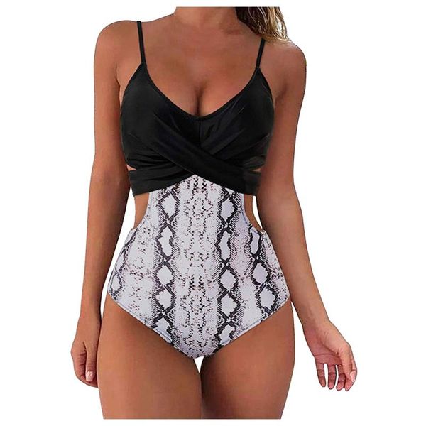 women's swimwear 58# one piece swimsuit women print hollow out wrap cut bathing suit high waist bikinis monokini swimming, White;black 
women's swimwear 58# one piece swimsuit women print hollow out wrap cut bathing suit high waist bikinis monokini swimming, White;black