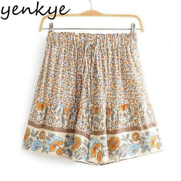 2021 new vintage floral print holiday summer shorts women drawstring elastic high waist casual short femme spodenki damskie gtbw, Black
2021 new vintage floral print holiday summer shorts women drawstring elastic high waist casual short femme spodenki damskie gtbw, Black