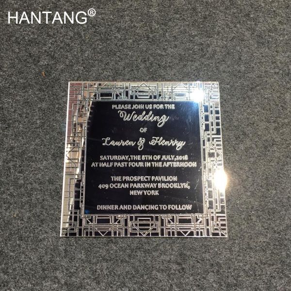 greeting cards 150x150mm square shape silver mirror acrylic wedding invitation card 100 pieces per lot
greeting cards 150x150mm square shape silver mirror acrylic wedding invitation card 100 pieces per lot