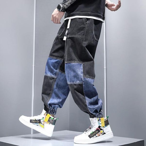 men's jeans spring and autumn patchwork harem casual plus size cropped pants fashion brand jogger men, Blue
men's jeans spring and autumn patchwork harem casual plus size cropped pants fashion brand jogger men, Blue