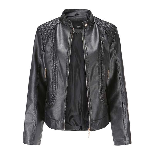 women's leather & faux autumn winter jackets women streetwear solid pu jacket small stand-up collar long sleeve zipper oversized coat, Black
women's leather & faux autumn winter jackets women streetwear solid pu jacket small stand-up collar long sleeve zipper oversized coat, Black