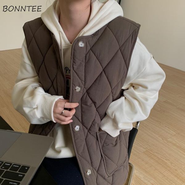 women vests solid simple loose waistcoats female all-match button daily casual retro elegant korean style ins chic streetwear, Black;white
women vests solid simple loose waistcoats female all-match button daily casual retro elegant korean style ins chic streetwear, Black;white