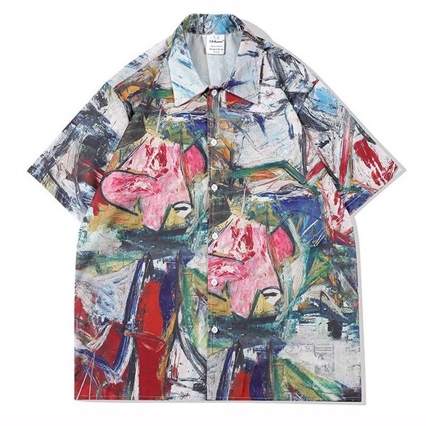 men's casual shirts fahion oil painting graffiti vintage shirt summer short sleeve social hawaiian flower beach, White;black
men's casual shirts fahion oil painting graffiti vintage shirt summer short sleeve social hawaiian flower beach, White;black