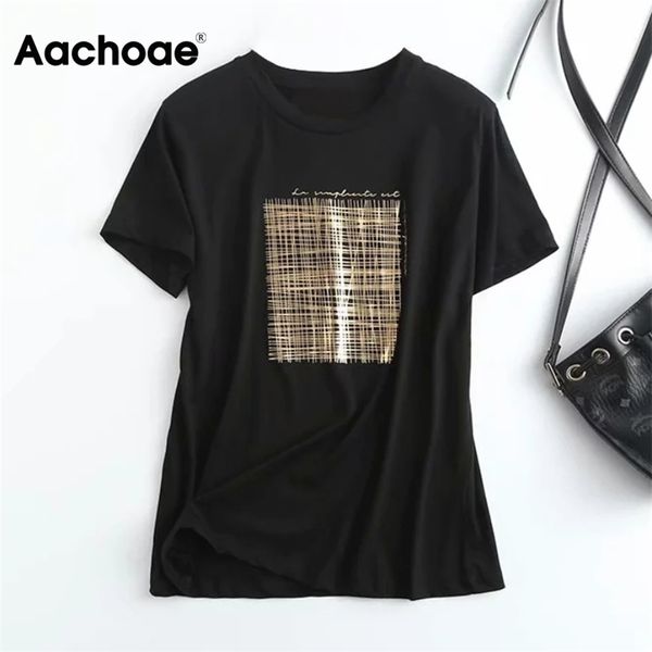 aachoae summer women printed cotton t shirt casual o neck tshirts female short sleeve fashion tee camisetas mujer 210623, White
aachoae summer women printed cotton t shirt casual o neck tshirts female short sleeve fashion tee camisetas mujer 210623, White