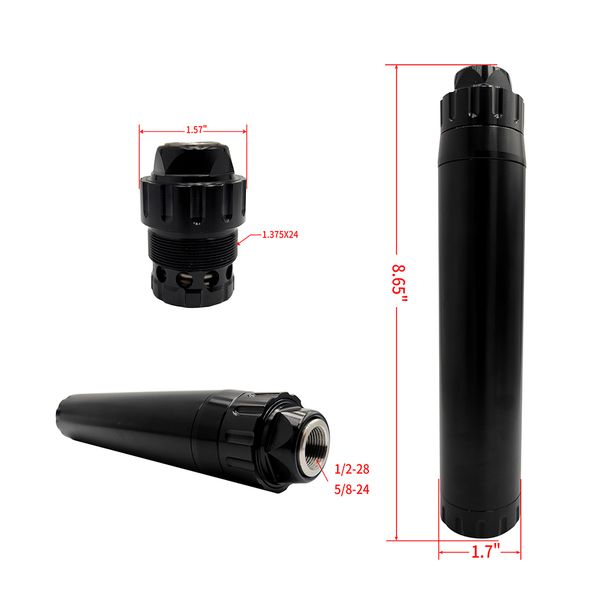 1.7''x8.65''l solvent trap fuel filter 1-3/16x24 1.375 x 24 stainless steel booster liberty centurion assembly
1.7''x8.65''l solvent trap fuel filter 1-3/16x24 1.375 x 24 stainless steel booster liberty centurion assembly