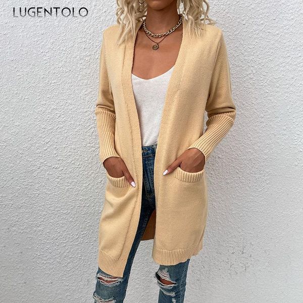 women's knits & tees cardigan sweater women simple autumn winter long sleeve pocket female casual loose knitted sweaters lugentolo, White
women's knits & tees cardigan sweater women simple autumn winter long sleeve pocket female casual loose knitted sweaters lugentolo, White