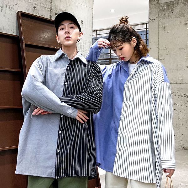 2021 new striped men's fashion retro casual men streetwear spring autumn couples long sleeve mens shirt 5lfj, White;black
2021 new striped men's fashion retro casual men streetwear spring autumn couples long sleeve mens shirt 5lfj, White;black