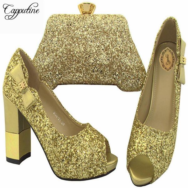 dress shoes capputine golden color latest design and bag set decorated with rhinestone italian bch-31, Black
dress shoes capputine golden color latest design and bag set decorated with rhinestone italian bch-31, Black
