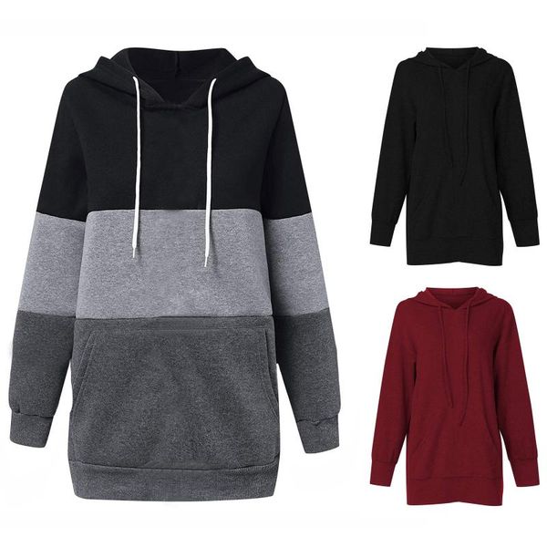 women's hoodies & sweatshirts womens patchwork hooded sweatshirt autumn winter long sleeve lightweight blouse pockets pullover dress #, Black
women's hoodies & sweatshirts womens patchwork hooded sweatshirt autumn winter long sleeve lightweight blouse pockets pullover dress #, Black