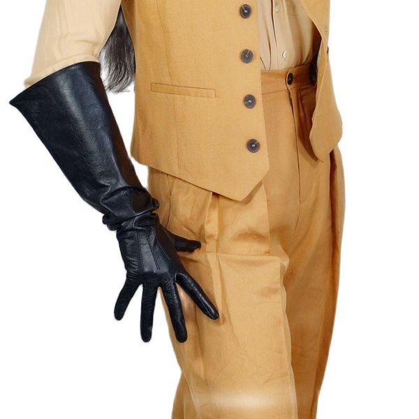 five fingers gloves real leather long female 50cm big sleeve wide cuffs puff black women sheepskin touchscreen zp48, Blue;gray
five fingers gloves real leather long female 50cm big sleeve wide cuffs puff black women sheepskin touchscreen zp48, Blue;gray