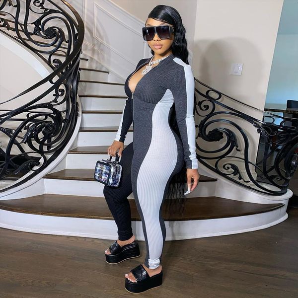 autumn moto biker knitted patchwork women jumpsuits zipper up skinny long sleeve club party bodycon overalls, Black;white
autumn moto biker knitted patchwork women jumpsuits zipper up skinny long sleeve club party bodycon overalls, Black;white