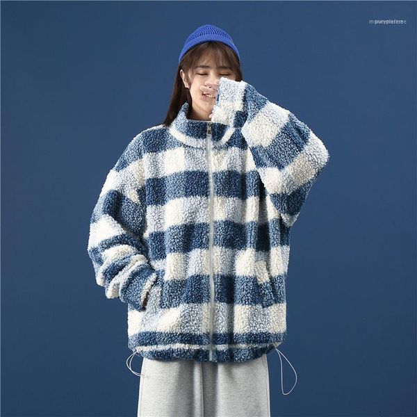 men's down & parkas winter thick lamb fur jacket warm fashion casual retro plaid coat men clothes wild loose korean couple short, Black
men's down & parkas winter thick lamb fur jacket warm fashion casual retro plaid coat men clothes wild loose korean couple short, Black