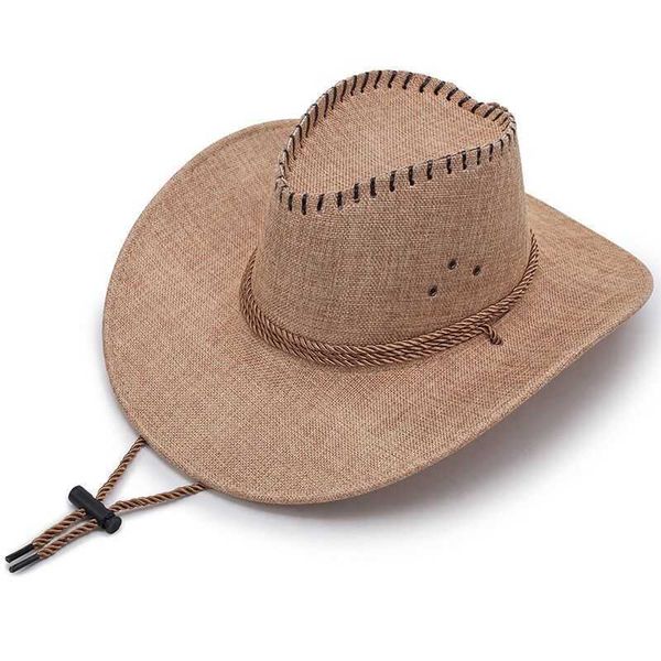 summer men's cowboy hat ramie embossed breathable sunshade sunscreen beach hat riding, Blue;gray
summer men's cowboy hat ramie embossed breathable sunshade sunscreen beach hat riding, Blue;gray