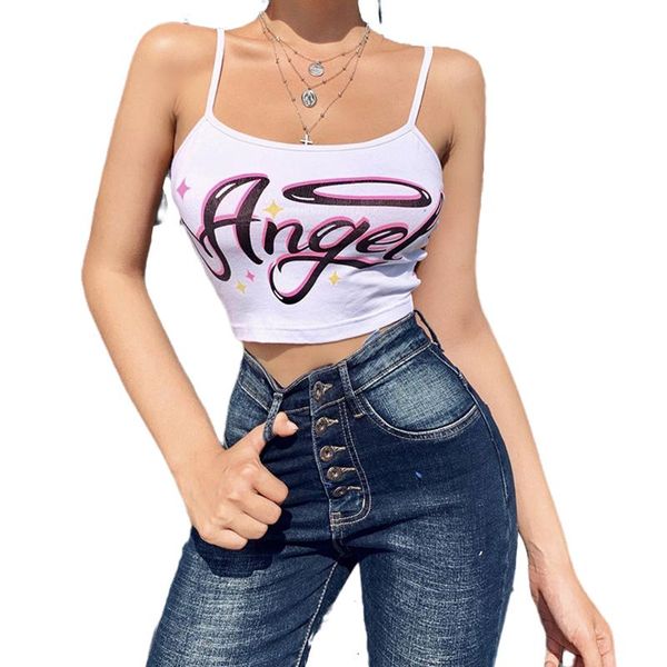 women's tanks & camis women crop letter print vest shirt summer fashion slim camisole sleeveless, White
women's tanks & camis women crop letter print vest shirt summer fashion slim camisole sleeveless, White