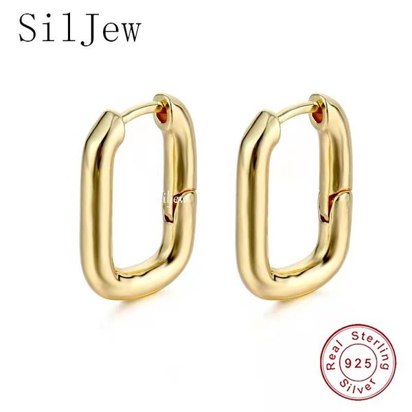 hoop & huggie siljew 925 sterling silver simple geometric earring gold color circle for women fashion punk jewelry brincos, Golden;silver
hoop & huggie siljew 925 sterling silver simple geometric earring gold color circle for women fashion punk jewelry brincos, Golden;silver