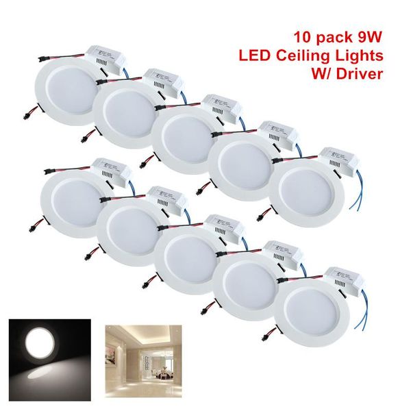 10pcs round led recessed ceiling panel light led down light downlight fixture lamp bulb ac85-265v 9w warm white/white lighting
10pcs round led recessed ceiling panel light led down light downlight fixture lamp bulb ac85-265v 9w warm white/white lighting