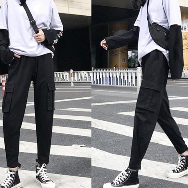 women's pants & capris solid color ladies overalls autumn casual pocket middle waist tie trousers women fashion street, Black;white
women's pants & capris solid color ladies overalls autumn casual pocket middle waist tie trousers women fashion street, Black;white