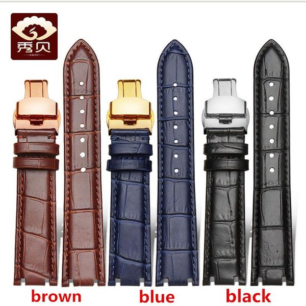 watch bands genuine leather watchband concave mouth 16mm 20mm black brown blue with deployment clasp for rossini-5565
watch bands genuine leather watchband concave mouth 16mm 20mm black brown blue with deployment clasp for rossini-5565