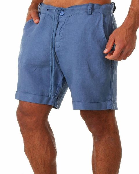 men's shorts 2021 pure color lace-up sports shorts, cotton and linen casual pants in the summer of, White;black
men's shorts 2021 pure color lace-up sports shorts, cotton and linen casual pants in the summer of, White;black