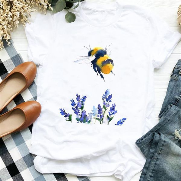 watercolor bee cute casual women t shirt fashion printing 90s print clothes graphic female tee womens, White
watercolor bee cute casual women t shirt fashion printing 90s print clothes graphic female tee womens, White