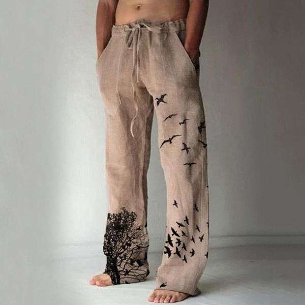men's pants 2021 spring autumn casual loose mid waist drawstring straight trouser men flying bird print long pant streetwear, Black
men's pants 2021 spring autumn casual loose mid waist drawstring straight trouser men flying bird print long pant streetwear, Black