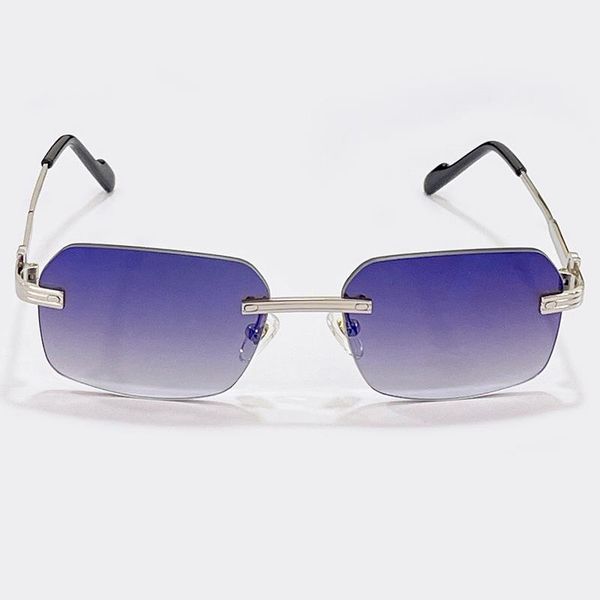 sunglasses gradient vintage rectangle men frameless sun glasses fashion eyewear with original box uv400, White;black
sunglasses gradient vintage rectangle men frameless sun glasses fashion eyewear with original box uv400, White;black